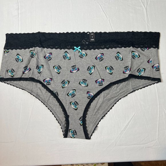 Torrid Mid-Rise Hipster Lace‎ Trim Pug Dog Panty Sz 6X - Picture 2 of 5